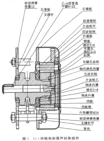 10吨环链电动葫芦机体组件